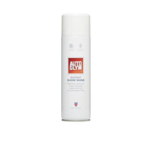 White spray bottle with a red and white label, featuring the Autoglym logo and product name "Instant Show Shine," designed for quick car detailing.