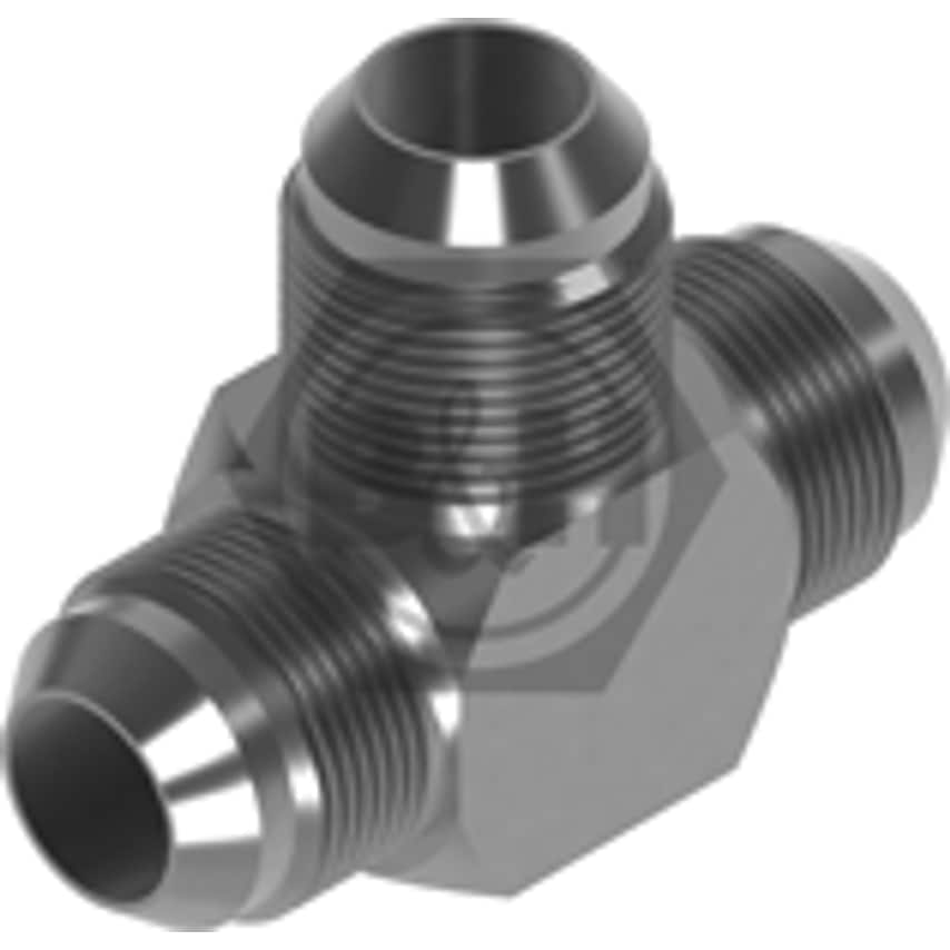 Silver male to male adaptor with a BSP metric design, featuring a hexagonal body and smooth, threaded ends for secure connections in automotive plumbing applications.