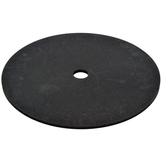 Black foam disc with a central hole, measuring 600mm in diameter, designed as a wheel protector by B-G Racing, featuring a durable and lightweight material.