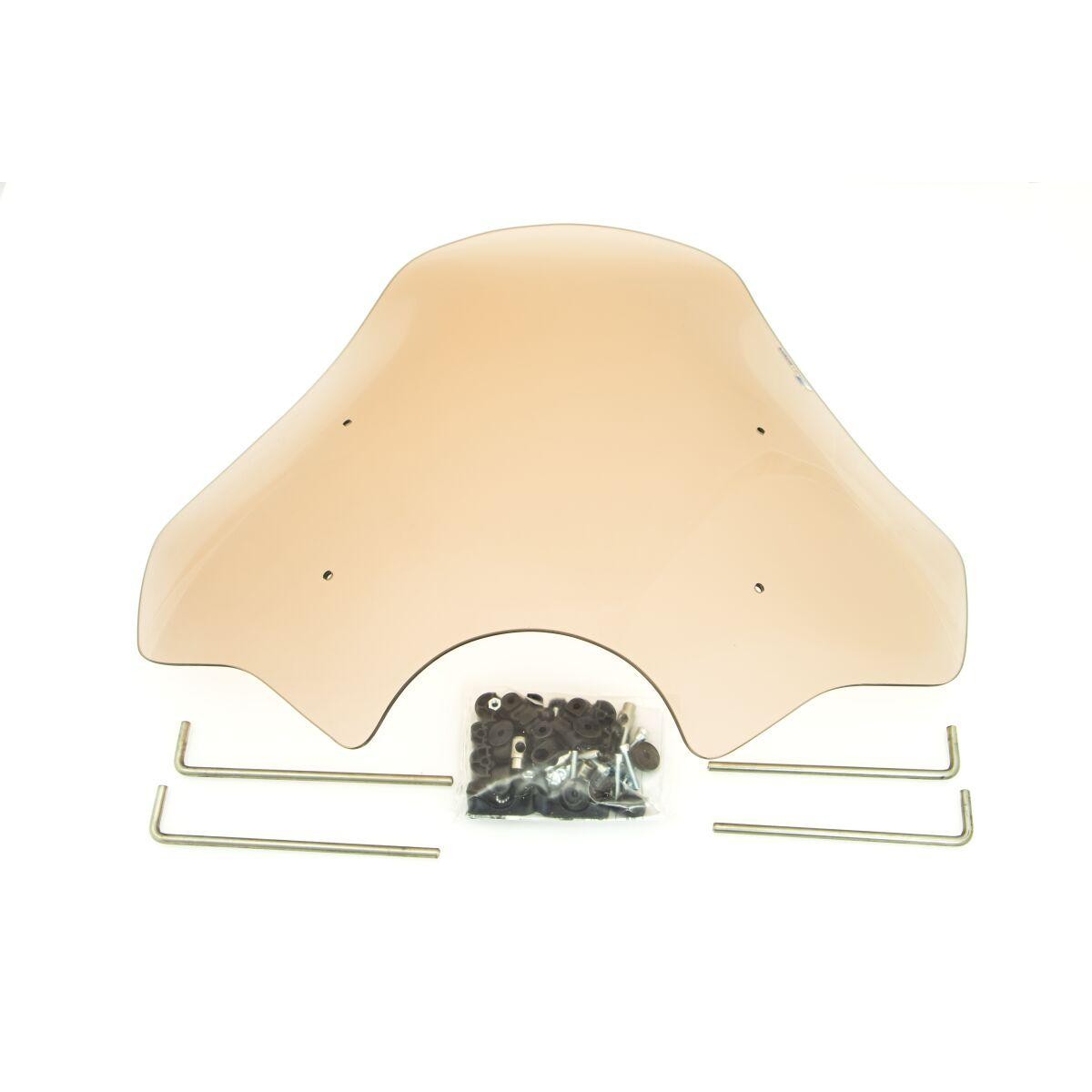 Light brown Bullster windshield for BMW R 1200 C (1999-2004), measuring 51 cm (20"), made of durable material, with mounting hardware included.