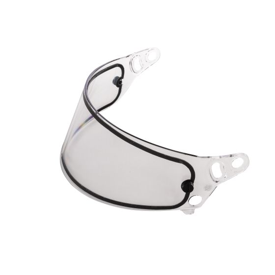 Clear replacement visor for Bell 3-Series helmets, featuring a smooth, transparent design with black edging and multiple attachment points for secure fitting.