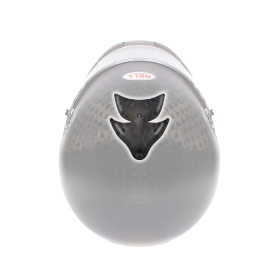 Clear one-piece Bell Top Air Intake designed for Bell HP7, HP77, RS7, KC7, HP5, and GT5 helmets, featuring a sleek, aerodynamic shape with dual air vents.