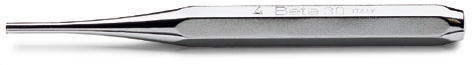 Shiny metal 3-drift punch with a 125 mm length, featuring a smooth, tapered end and engraved "Beta 30" marking on the handle.