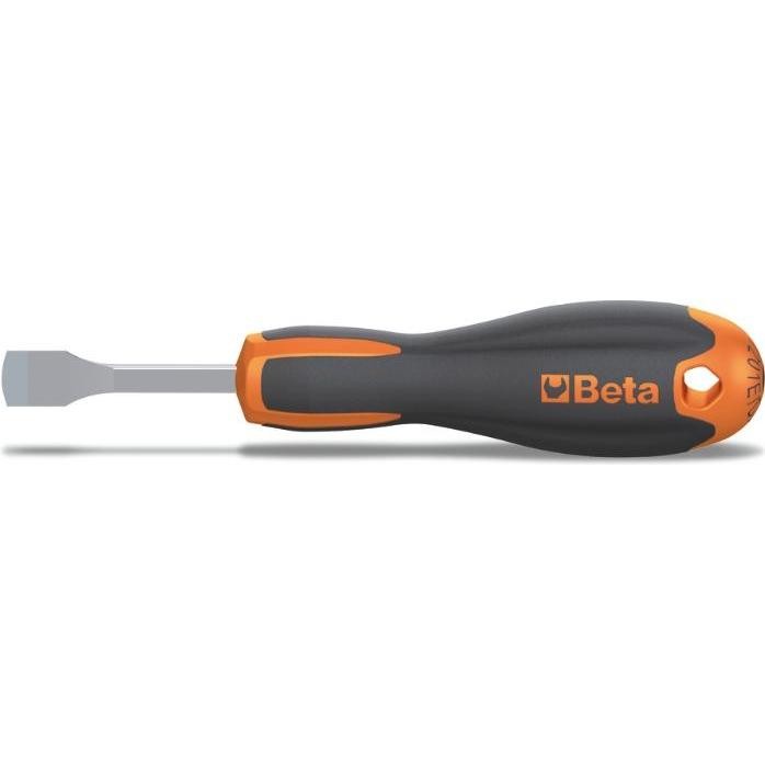Evox Quick Turn Dzus Screwdriver by Beta features a black and orange ergonomic handle with a flat blade designed for Dzus head screws, made from durable materials for efficient use.