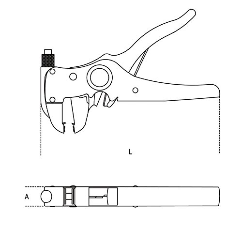 Beta 011490010 1149F front wire stripping pliers featuring a metallic finish, ergonomic handles, and precision stripping jaws, designed for efficient wire handling.