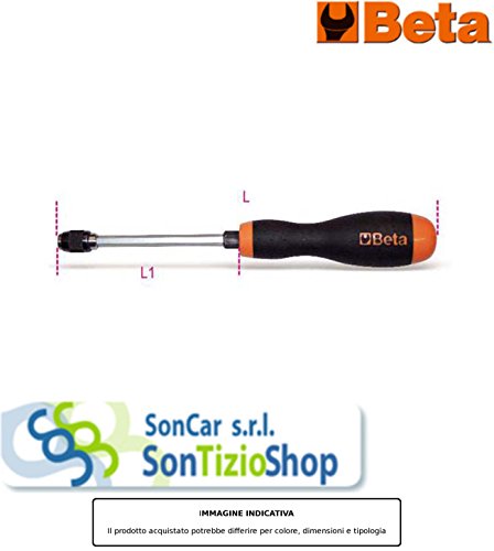 Black and orange 851SR Magnetic Quick Release Bit Holder with Handle, featuring a 1/4 inch hex drive and ergonomic grip for easy use.