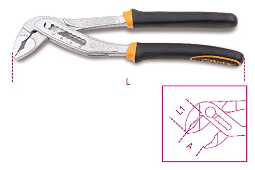 Silver slip joint pliers with a boxed joint design, featuring a textured black rubber grip and orange accents, ideal for gripping and turning various objects.