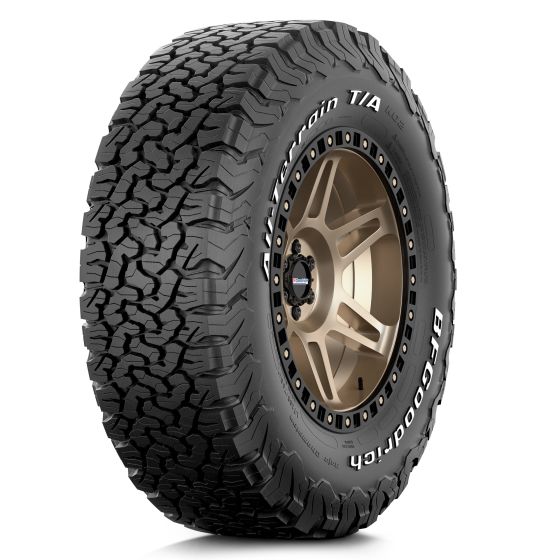 BFGoodrich All Terrain T/A KO2 tyre in size 285/70 R17, featuring a rugged tread pattern, black rubber material, and white lettering on the sidewall.