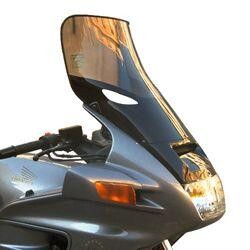 Light brown windshield for Honda ST 1100 (1990-2001), 51 cm (20"), featuring a sleek design and a clear view, mounted on a motorcycle.