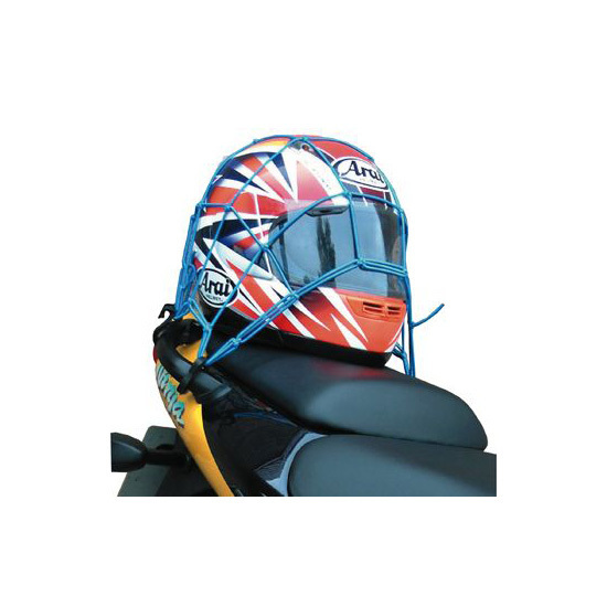 Black extra-large Bike It luggage cargo net with elastic material, featuring multiple attachment hooks for securing items on a motorcycle or bike.