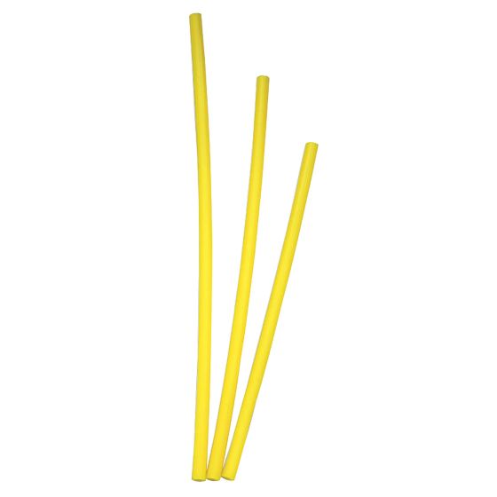 Bright yellow GP Pro spoke shrouds by Bike-It, measuring 21 cm, made of durable plastic, packaged in a set of 40 for enhancing bike wheel aesthetics and protection.