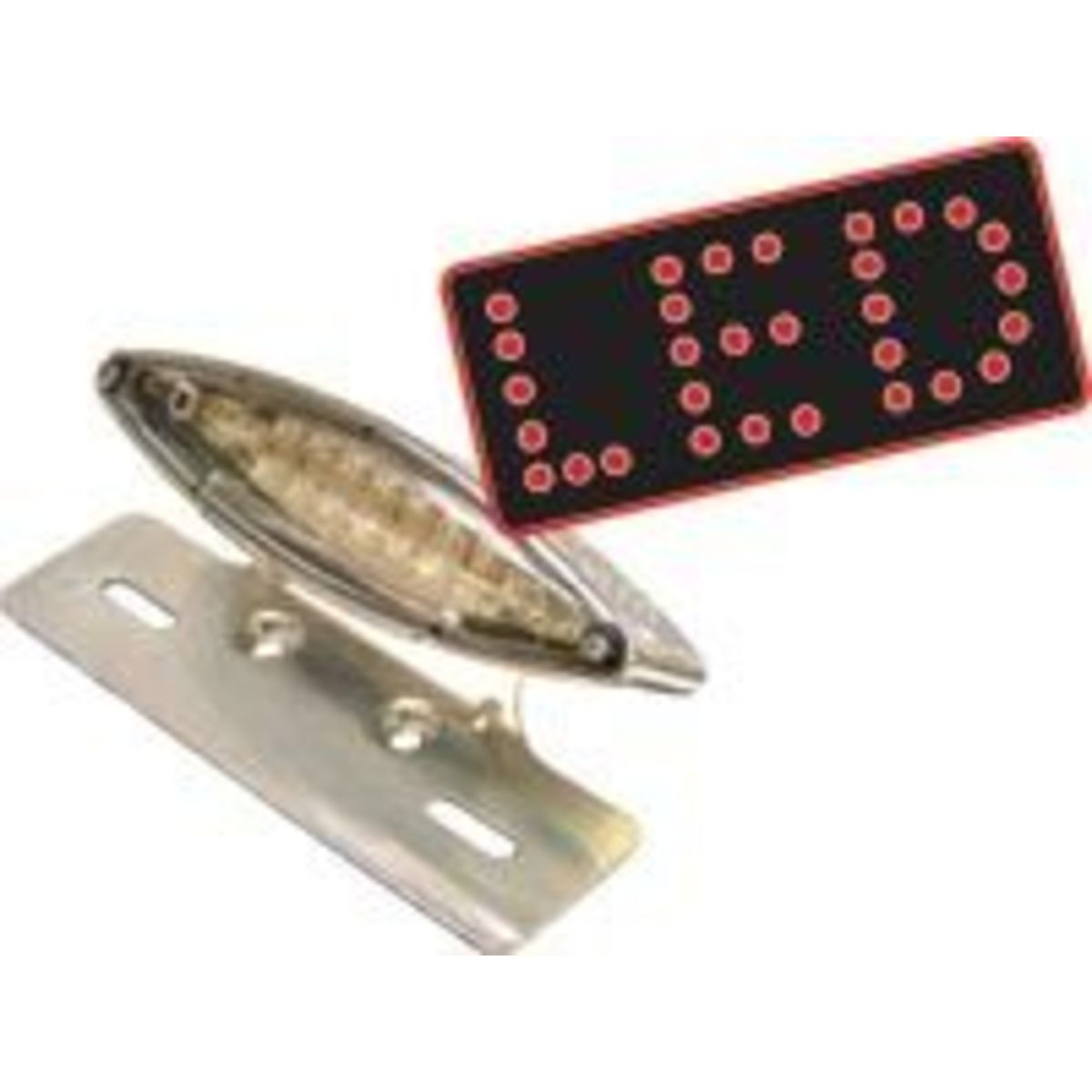 Bike It Invader LED rear light features a clear lens with a sleek silver metal base, designed for easy mounting, providing bright illumination for enhanced visibility.