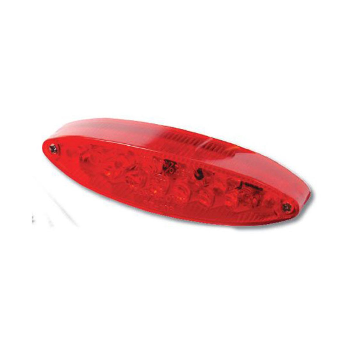 Tri-Lite LED rear light by Bike-It features a sleek, oval red lens with multiple LED bulbs, designed for bicycle safety and visibility in low-light conditions.