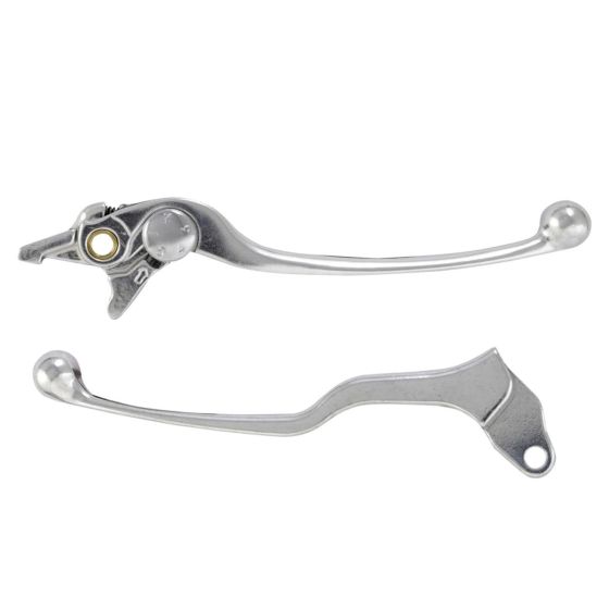 Alloy lever set for Suzuki GSF 650 Bandit models, featuring a sleek silver finish, ergonomic design, and rounded ends for improved grip and control.