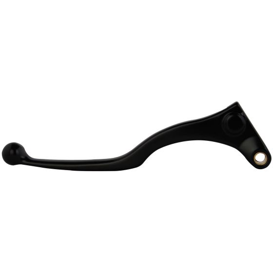 Black alloy clutch lever designed for BMW S1000 XR models from 2015 to 2019, featuring a smooth curve and a rounded tip for ergonomic use.