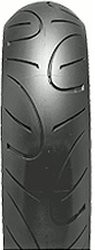 Black motorcycle tire Bridgestone BT090 R Pro, size 150/60 R17, featuring a smooth tread pattern designed for rear wheel performance.