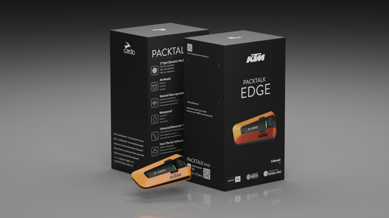 Cardo Packtalk Edge Manufacturer Single Bluetooth Intercom System - KTM - image 2