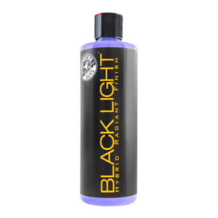 16 oz bottle of Chemical Guys Black Light Hybrid Glaze & Sealant, featuring a black label with yellow text and a red cap, designed for a radiant finish on automotive surfaces.