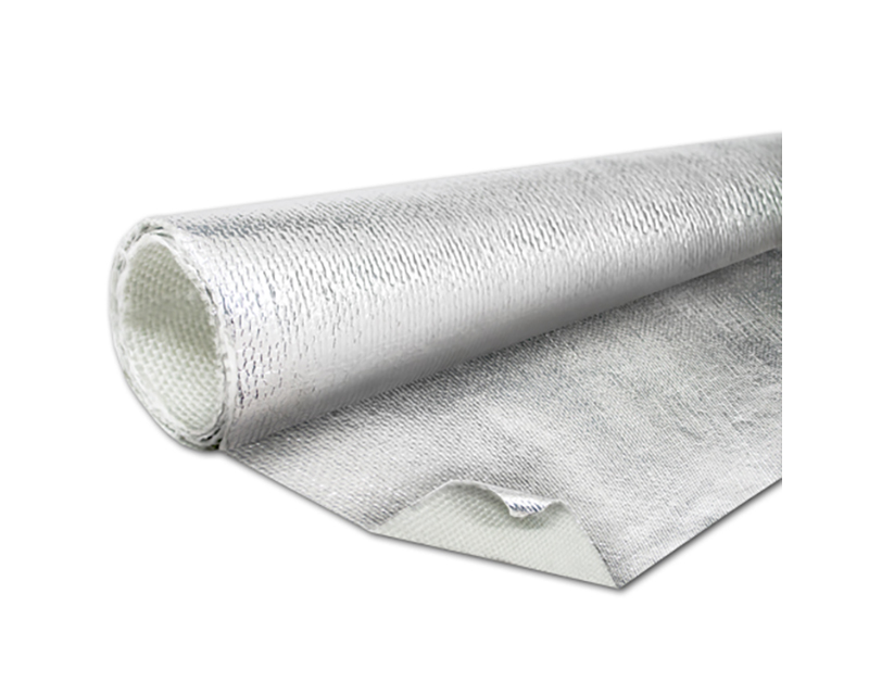 Aluminised heat barrier roll measuring 36 x 20 inches, featuring a shiny silver surface with a textured finish and a durable backing for insulation.