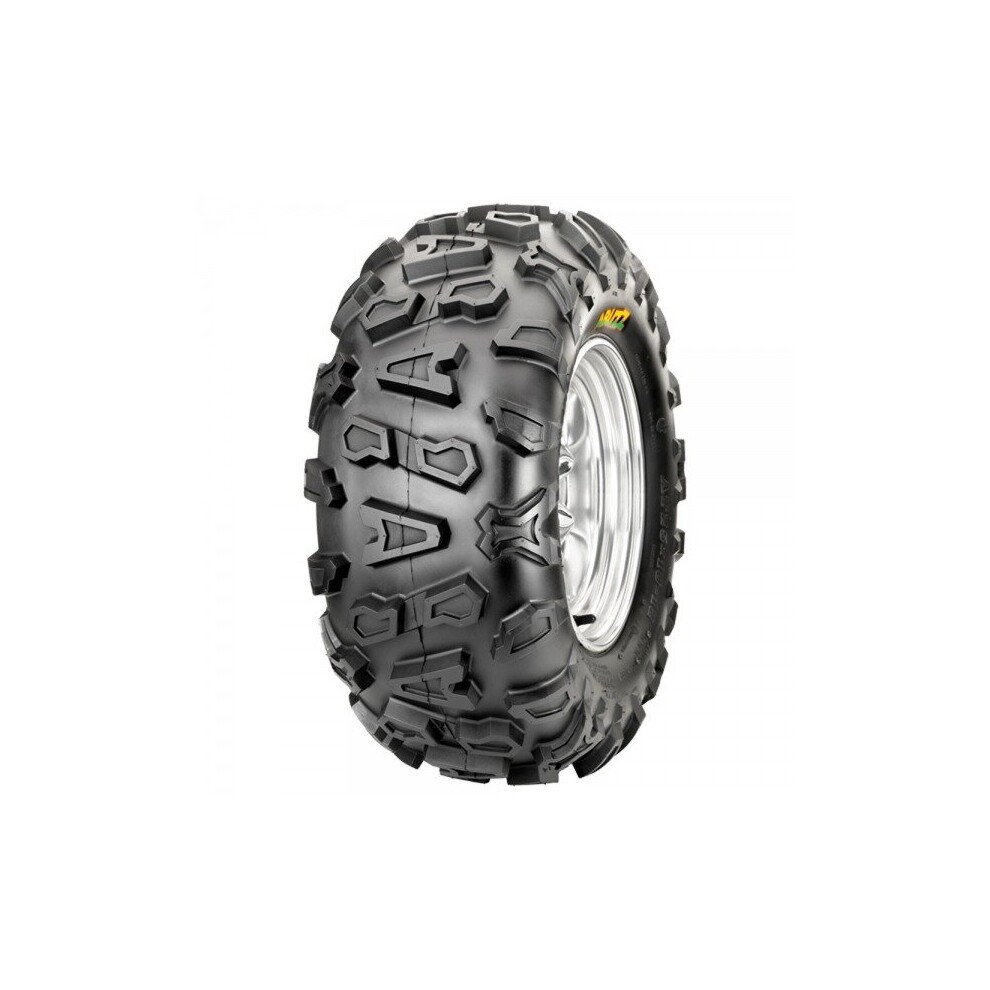 CST ABuzz CU02 ATV quad tyre featuring a rugged black rubber design with deep treads, measuring 25 X 1000-12, ideal for off-road performance.