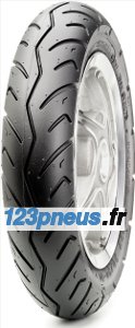 CST C922F 40P scooter front tyre in size 80/90-14, featuring a black rubber tread with a modern pattern and a silver alloy rim visible in the background.