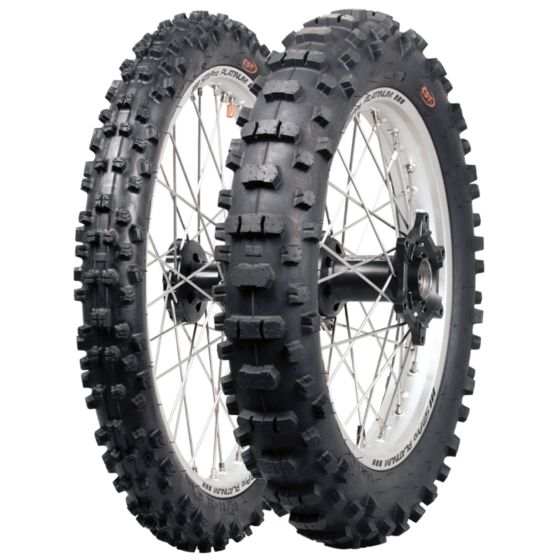 CST CM723 54M FIM Approved Enduro front tyre features a rugged black rubber tread with deep, aggressive knobs, designed for off-road performance, size 90/90-21.