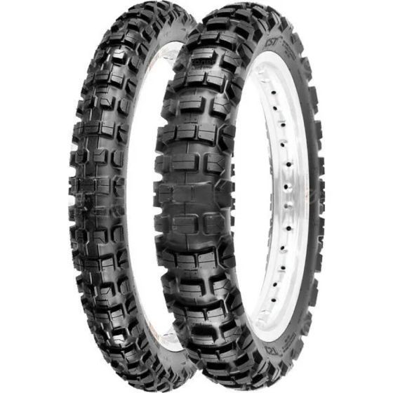 CST CM732 62M E-Mark FIM Enduro rear tyre in size 120/80-18, featuring a rugged black tread pattern designed for off-road traction and durability.