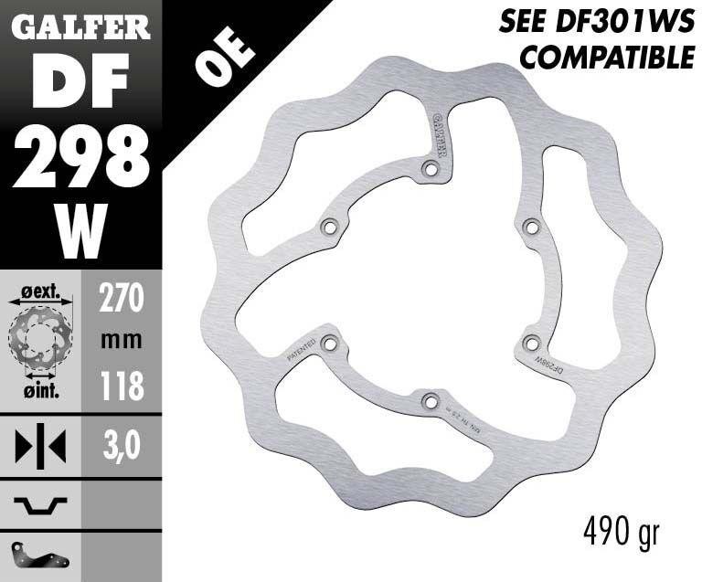 DF298W - DF298W - Galfer Wave Front Brake Disc - Yamaha YZF450 2016-2024 - image 2