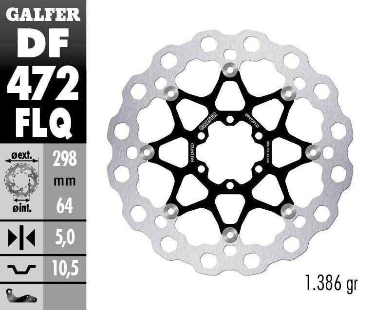 DF472FLQ - DF472FLQ - Galfer Floating Cubiq Front Brake Disc - Yamaha TZ250 1990-2008 - image 2