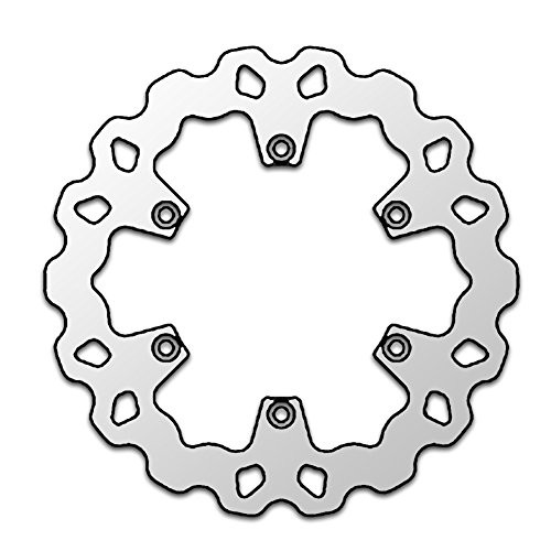 Galfer Wave Brake Disc DF494W for Yamaha XP 500 T-Max (2001-2011), featuring a stainless steel construction with a distinctive wave design and multiple mounting holes.