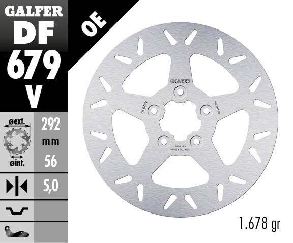 DF679V - DF679V - Galfer Fixed Round Rear Brake Disc - Harley Davidson FXWG 1340 Wide Glide 1984-1986 - image 2