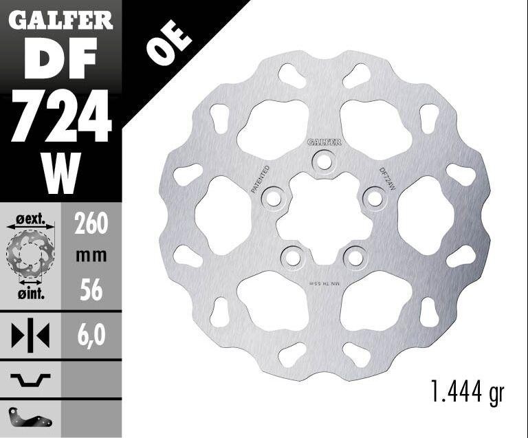 DF724W - DF724W - Galfer Wave Rear Brake Disc - Harley Davidson XR1200 X 2011-2013 - image 2