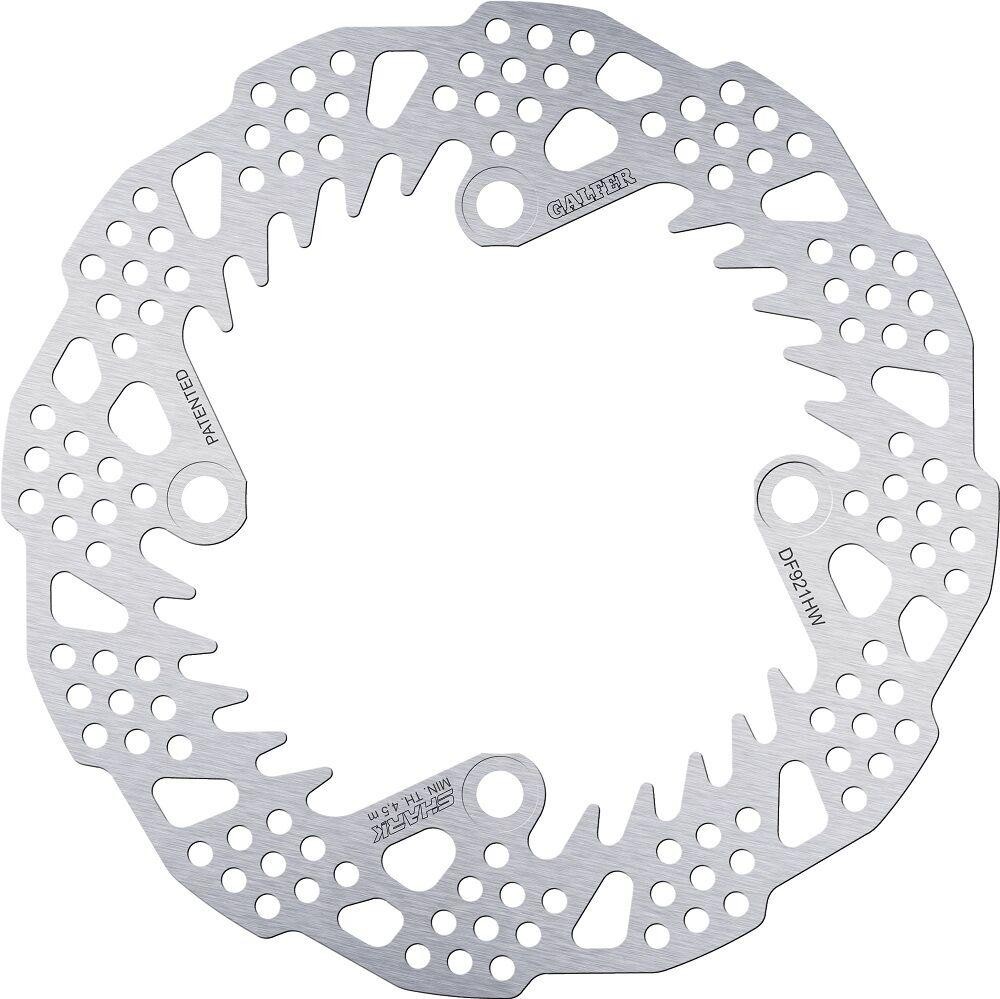 Galfer Shark fixed rear brake disc, featuring a circular stainless steel design with multiple holes for ventilation, specifically designed for Sherco SE-R 300 models from 2014 to 2017.