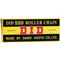 D.I.D 520 Standard Series Non O-Ring Chain with 96 links, featuring a natural metallic finish and a prominent yellow and black packaging design.