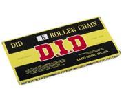 Black and yellow packaging for D.I.D 520 Non O-Ring Standard 98 Length Chain, featuring bold red lettering and a logo, indicating a durable roller chain for motorcycles.