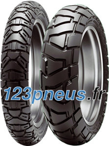 Dunlop TRX Mission rear motorcycle tire, 170/60B17 size, featuring a rugged tread pattern, black rubber material, and M+S marking for all-season performance.