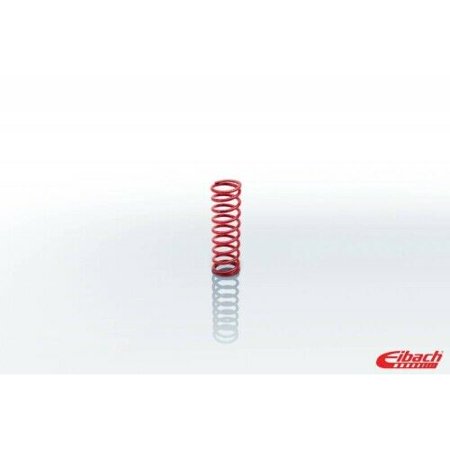 Red coil spring with a diameter of 2.25 inches and a height of 7 inches, designed for 500 lbs load capacity, featuring a shiny finish and Eibach branding.