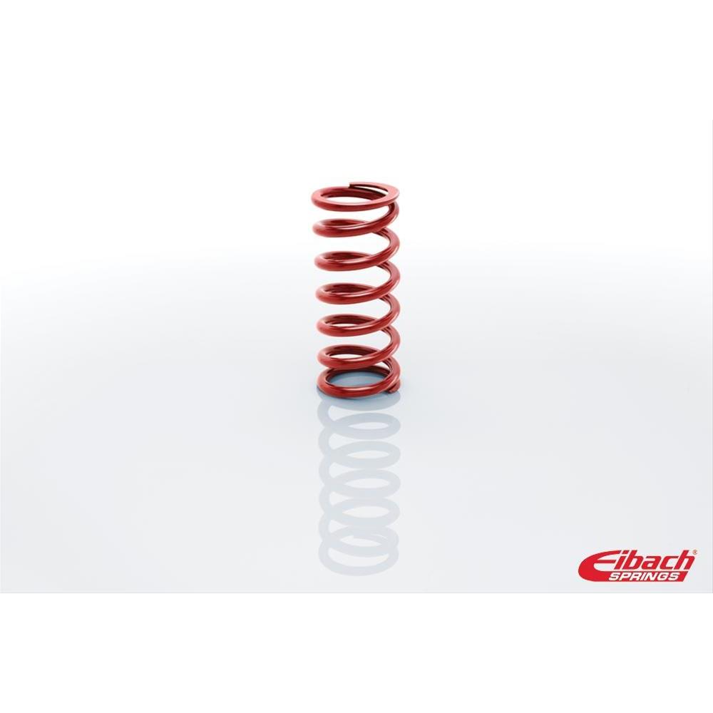 Red coilover spring with a 900 lbs/in rating, 2.5-inch inner diameter, and 8-inch height, featuring a smooth finish and Eibach branding at the bottom.