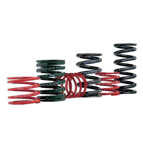 Eibach Competition Springs in various colors, including red, green, and black, showcasing a 60mm internal diameter, 3.15-inch length, and 1256 lbs/in compression rating.