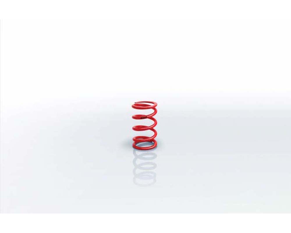 Red metal coil spring with a 60mm internal diameter, 5.51 inches in length, and a stiffness rating of 1370 lbs/ins, designed for competition use.