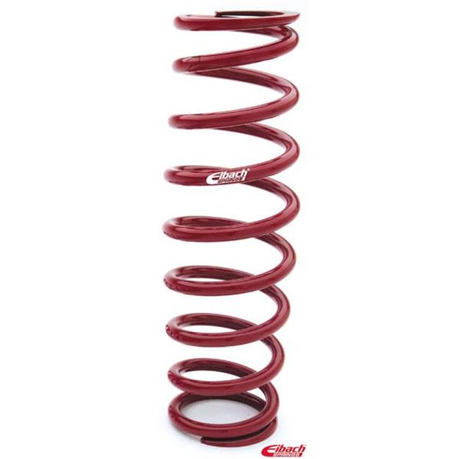 Red barrel spring with a smooth, coil design, labeled "Eibach 1400.2530.0175 XT," featuring a stiffness rating of 175 lbs/in for extreme travel applications.