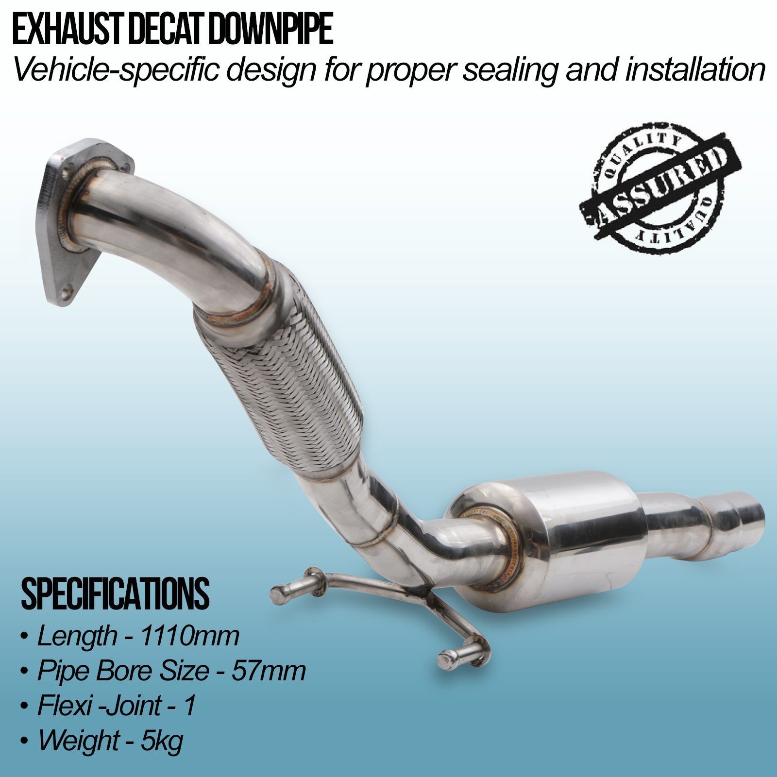 Exhaust Decat Downpipe - Skoda Fabia VRS 1.9 TDI 03-07 - image 2