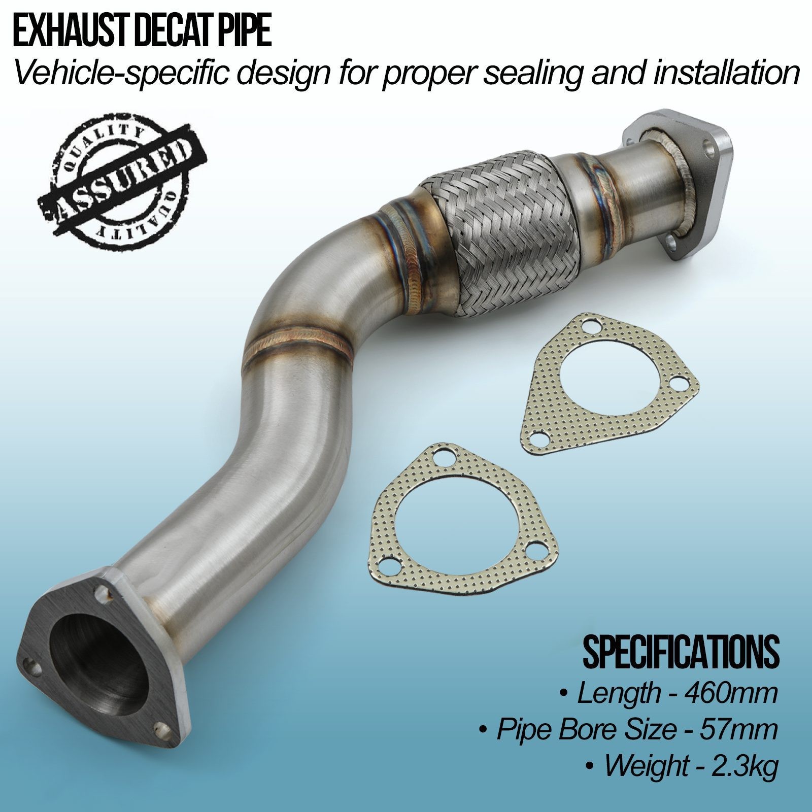 Exhaust Decat Pipe - Skoda Superb B5 1.9 TDI 01-08 - image 2