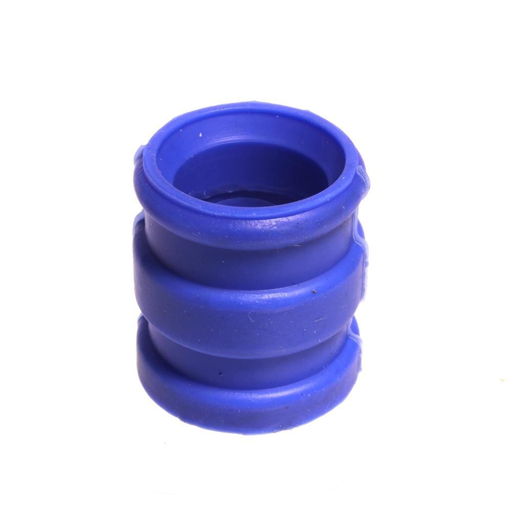 Blue silicone exhaust sleeve designed for Sherco SE-R 250/300 models from 2014 to 2022, featuring a ribbed texture for secure fit and durability.