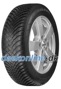 Black Falken Eurowinter HS01 Runflat tire, size 205/55 R17 91H, featuring a tread pattern designed for winter conditions, mounted on a silver alloy wheel.