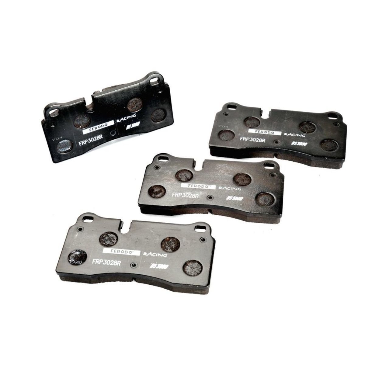 Black Ferodo DS3000 brake pads, designed for Brembo 20.4862.05 calipers, featuring a robust material and a set of four pads with distinct grooves and branding.