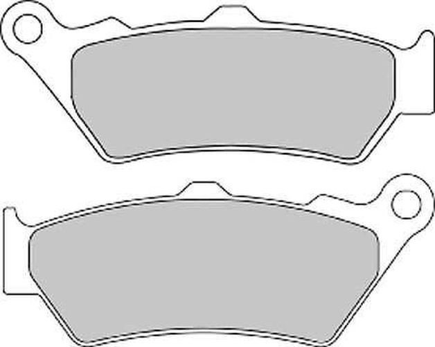FERODO RACING FDB2006P brake pad set featuring a sleek, metallic grey surface with a distinctive shape, designed for high-performance braking applications.