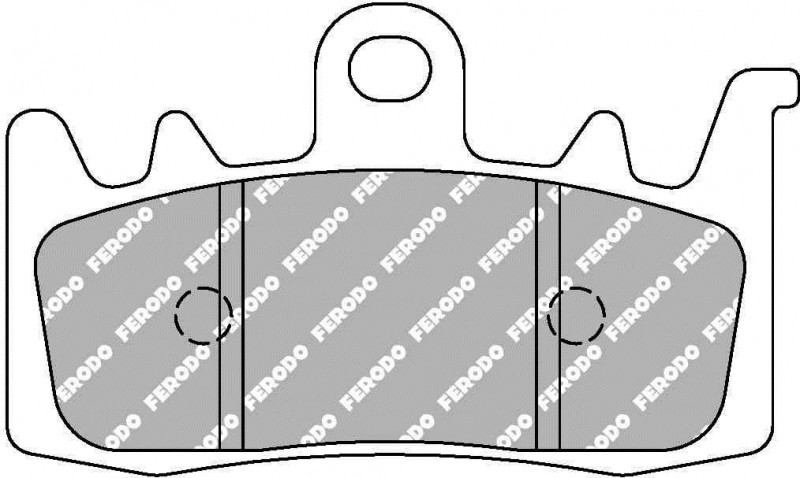 FERODO RACING FDB2265ST brake pad set featuring a grey friction material with "FERODO" branding, designed for high-performance braking applications.
