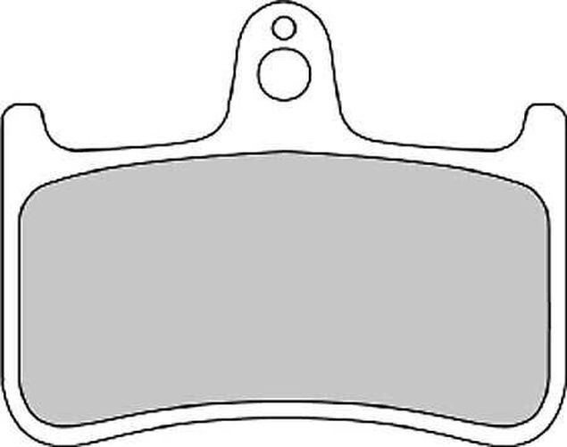 Ferodo FDB533 Sinter-Grip motorcycle brake pads featuring a metallic backing and a smooth gray friction surface, designed for optimal road performance.