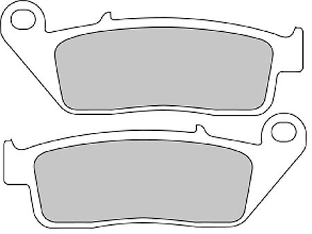 FERODO RACING FDB570EF brake pad set featuring a grey friction material with a distinctive shape, designed for high-performance braking applications.